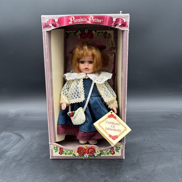 Vintage Porcelain Doll Hand Painted Porcelain Petites - Picture 3 of 11